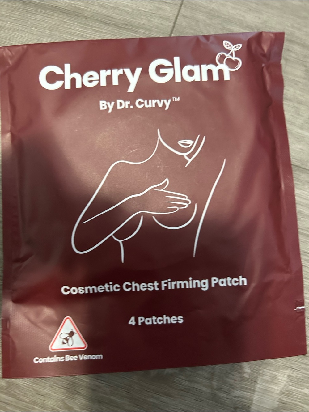 Cherry Glam Cosmetic Chest Firming Patch - Maroon (By )